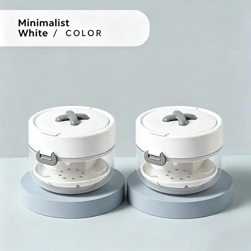 3-In-1 Portable Silicone Retainer Box - Flip-Top Lid, Cleansing Basket, Oral Moisture Care Tool for Invisible Aligners, Dentures (Home Organizer Storage Accessory)